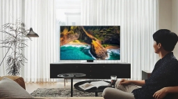 Thiết kế AirSlim tinh tế cho không gian sống hiện đại với smart tivi Samsung QLED 65 inch QA65Q8F5AKXXV