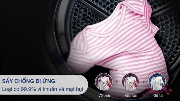 Máy sấy quần áo LG Inverter 10.5Kg DVHP50M sự lựa chọn đáng cân nhắc cho mọi gia đình