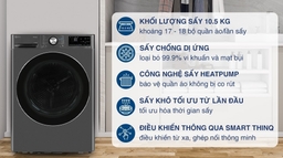 Máy sấy quần áo LG 10.5kg DVHP50B sự lựa chọn hấp dẫn không thể chối từ