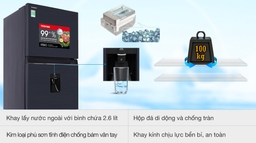 Tủ lạnh Toshiba inverter GR-RT535WE-PMV(06)-MG giải pháp lưu trữ thực phẩm tối ưu cho gia đình hiện đại