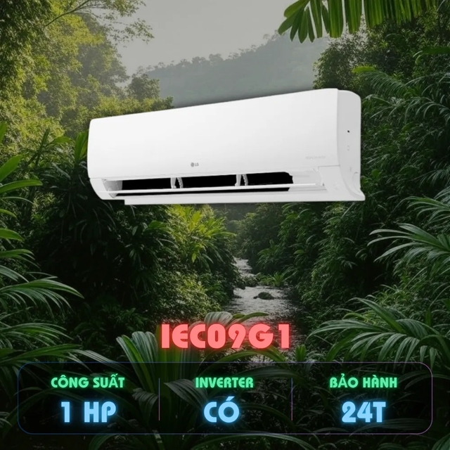 Những tiện ích không thể bỏ qua trên điều hòa LG 1 chiều Inverter IEC09G1
