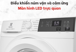 Review chi tiết bảng điều khiển song ngữ và màn hình LED trên máy giặt Electrolux inverter EWF1024D3WC