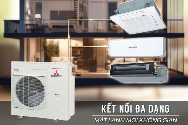 Đánh giá chi tiết hệ thống điều hòa multi Mitsubishi 2 chiều SCM100ZM-S