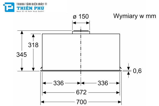 Máy Hút Mùi Bosch DLN78PC60 70 Cm Series 8