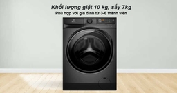 Giặt sấy 2 trong 1 với công nghệ dẫn đầu máy giặt sấy Electrolux 10kg EWW1023P5SC