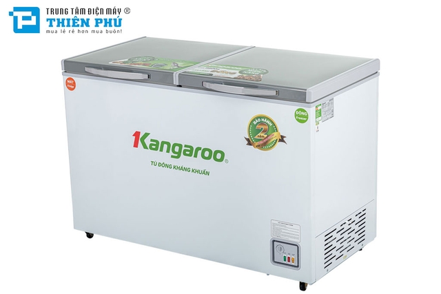 Tủ Đông Kangaroo 2 Ngăn 2 Cánh 327 Lít Dàn Đồng KG498KX2