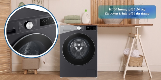 Máy giặt LG cửa ngang 10kg FX1410N5G năm 2025 có gì nổi bật – Giá bán: 9.450.000đ