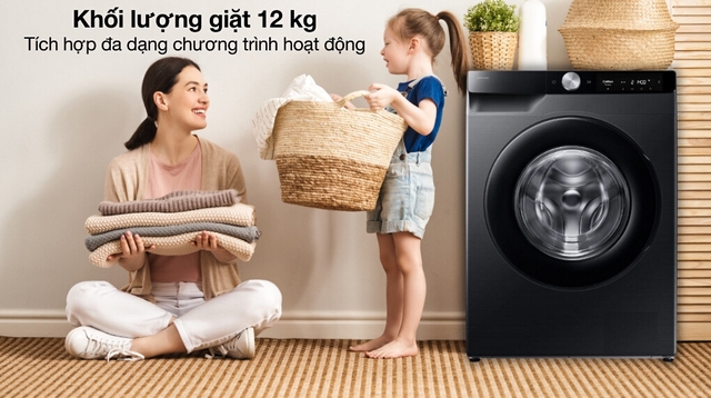 Máy giặt Samsung 12kg WW12CG604DLBSV- Mạnh mẽ – tiết kiệm – sang trọng