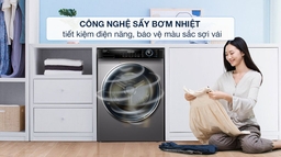 Máy sấy quần áo Aqua inverter 10Kg AQH-H1000H.PS giải pháp sấy khô thông minh, tiết kiệm cho mọi gia đình