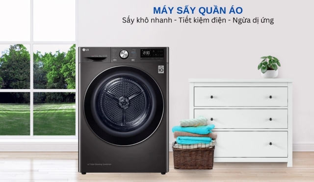 Máy sấy quần áo LG DVHP09B lựa chọn xứng đáng cho không gian sống hiện đại