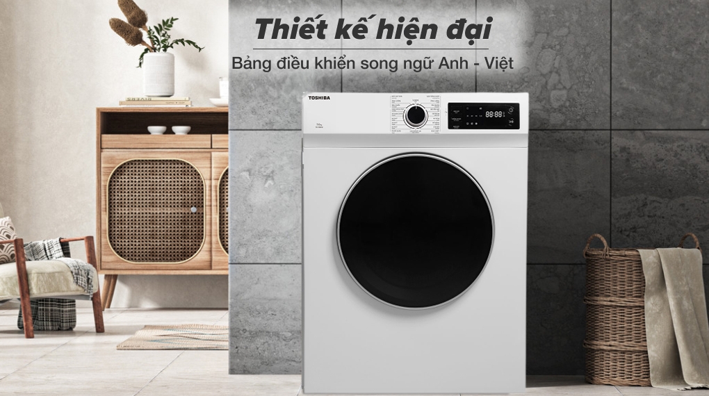 Máy sấy quần áo Toshiba TD-H80SEV(WK) đáp ứng nhu cầu cho gia đình ít thành viên