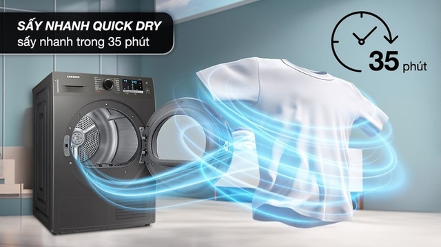 Những lý do bạn nên lựa chọn máy sấy quần áo Samsung heatpump DV90TA240AX/SV