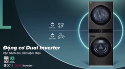 Tháp giặt sấy LG Inverter WashTower WT1410NHB tối ưu hóa mọi không gian sống
