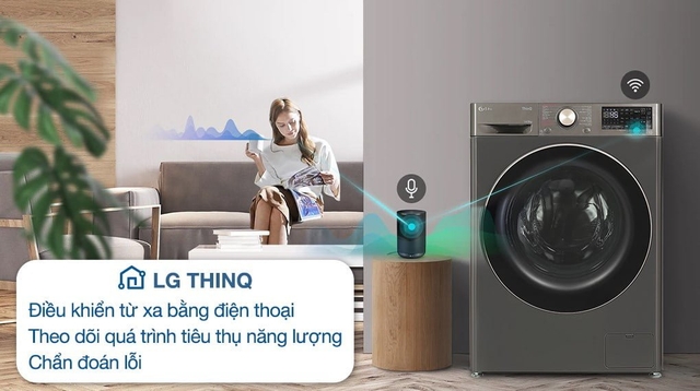 Cách kết nối và sử dụng App Smart ThinQ với máy giặt LG 12kg lồng ngang FV1412S3PA hiệu quả nhất