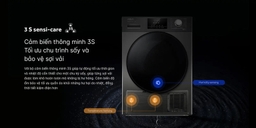 Máy sấy quần áo Aqua inverter 10Kg AQH-H1000J.PS sấy khô nhanh, chăm từng sợi vải