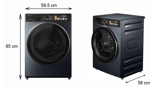 Máy giặt Toshiba inverter 10.5 kg TW-T25BZU115MWV(MG) giặt sạch vượt trội, tiết kiệm điện nước tối ưu