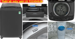Giặt 3 luồng thông minh – sạch sâu, bảo vệ sợi vải với máy giặt LG 10kg T2310VS2B