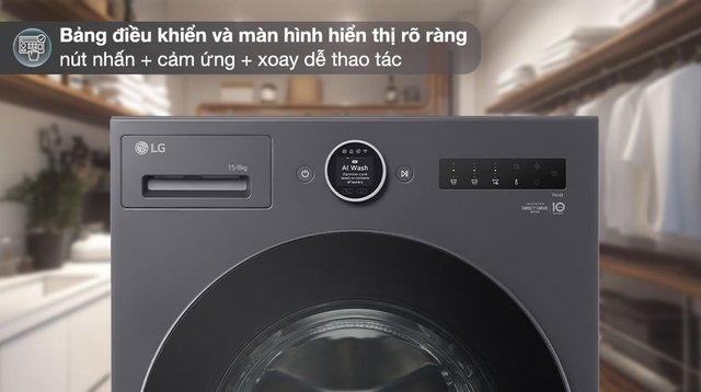 Máy giặt LG 12kg FX1412S3KAV gây ấn tượng bởi loạt công nghệ hiện đại
