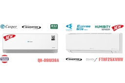 So sánh điều hòa Casper QH-09IU36A và Daikin FTHF25XVMV, điều hòa 2 chiều nào tốt hơn?