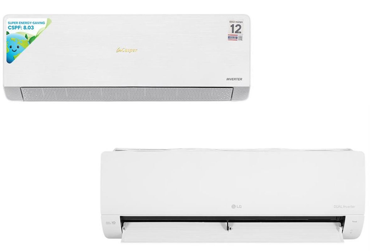 So sánh điều hòa Casper XC-09IU38 và LG IEC09M1, máy nào tiết kiệm điện tốt hơn?