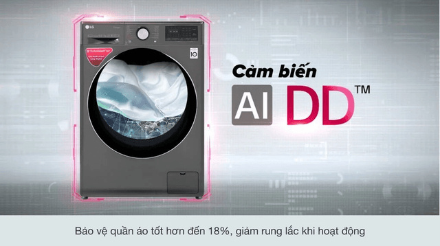 Tiết kiệm thời gian giặt và sấy với máy giặt sấy LG 10kg FV1410D4P