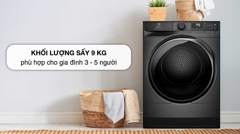 Máy sấy quần áo Electrolux 9kg EDH903R7SC lựa chọn thông minh cho mọi gia đình