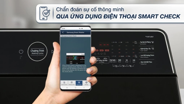 Máy giặt Samsung lồng đứng 12kg WA12CG5745BV/SV: Lựa chọn lý tưởng cho gia đình 4–7 thành viên