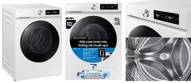 Cách dùng tính năng AI Control và SmartThings hiệu quả trên máy giặt Samsung cửa ngang WW10DB7U34GWSV