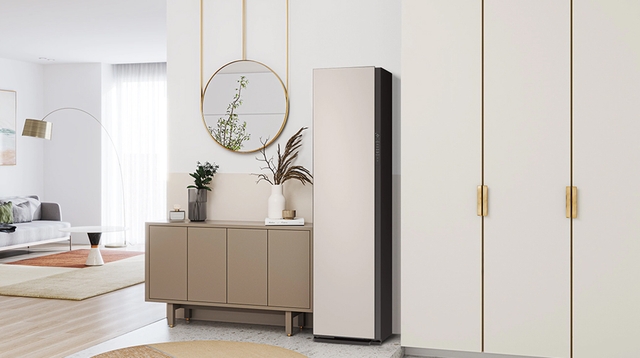 Tủ chăm sóc quần áo Samsung DF18CB8600ERSV nâng niu bảo vệ những bộ trang phục cao cấp