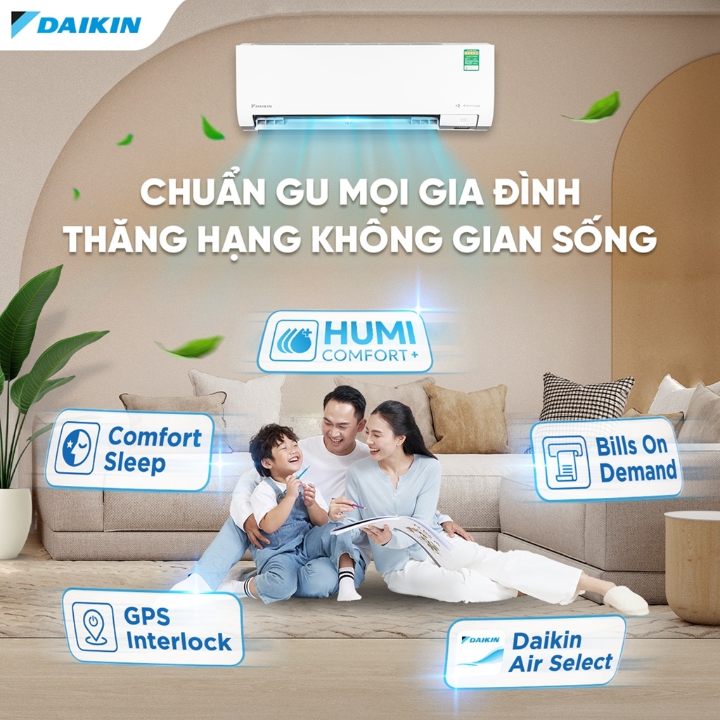 Phòng khách nhà chung cư nhất định phải mua điều hòa Daikin 24000 FTKM71AVMV