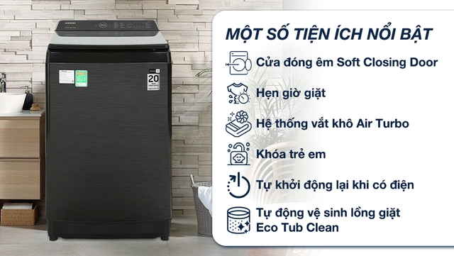 Khám phá 7 lý do nên mua máy giặt Samsung giá rẻ WA14CG5886BV/SV