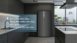 Tìm hiểu thiết kế và tính năng trên tủ lạnh Hitachi HRSN9563DDXVN 2 cánh