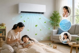 Sợ trẻ nhỏ viêm họng do điều hòa? Thử ngay điều hòa Casper QC-12IU36A mới