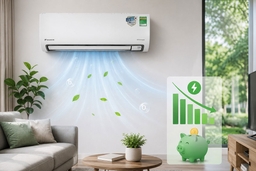 Công nghệ nverter trên điều hòa Daikin FTKB60ZVMV tiết kiệm điện ra sao?
