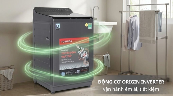 Máy Giặt Toshiba Inverter 12Kg AW-T26D1300TV(MG) Giải Pháp Giặt Giũ Hiện Đại Cho Gia Đình Đông Thành Viên
