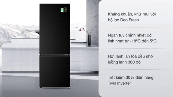 Tủ Lạnh Aqua Inverter 260 Lít AQR-B310MA(FB) Giải Pháp Bảo Quản Thực Phẩm Hiện Đại Cho Gia Đình Nhỏ