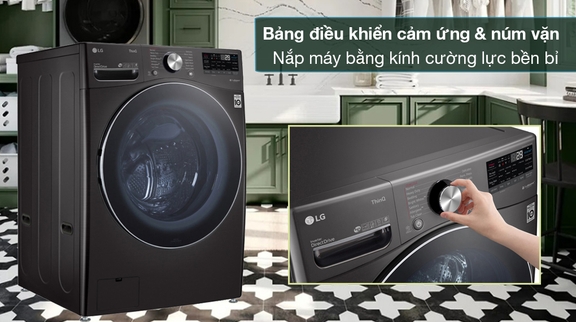 Máy giặt LG cửa trước FX1411N5G chỉ 9 triệu đồng: Giặt hơi nước, tiết kiệm điện