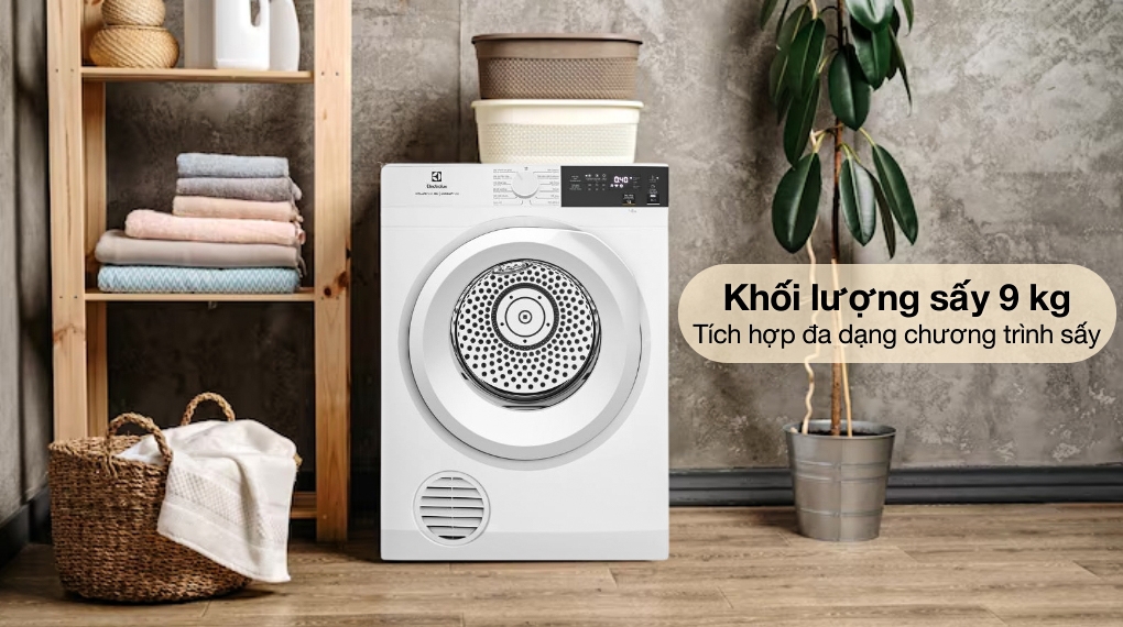 Lựa chọn chiếc máy sấy quần áo Electrolux EDV904H3WC sấy khô nhanh chóng, tiện ích đủ đầy