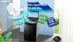 Máy giặt Samsung 14kg WA14CG5886BV/SV vừa bền đẹp, lại tiết kiệm điện!