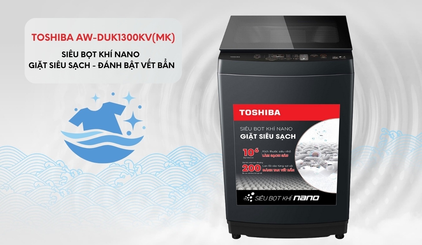 Máy Giặt Toshiba Inverter 12Kg AW-DUK1300KV(MK) Sự Lựa Chọn Hoàn Hảo Cho Gia Đình Hiện Đại