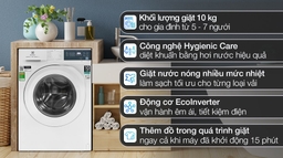 Giá 7.500.000đ : Máy giặt Electrolux 10kg cửa ngang EWF1024D3WC đáng đầu tư