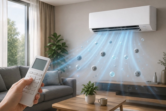 Bật chế độ lọc không khí độc lập trên điều hòa Panasonic CS-RU18CKH-8D như thế nào?