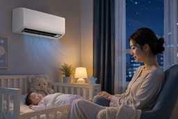 Mẹ bỉm sữa Review: Điều hòa Daikin FTKB25ZVMV có đủ êm cho trẻ sơ sinh khó ngủ?