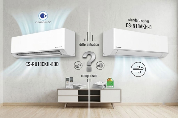 So sánh điều hòa Panasonic CS-RU18CKH-8BD và dòng tiêu chuẩn CS-N18AKH-8 có gì khác biệt?
