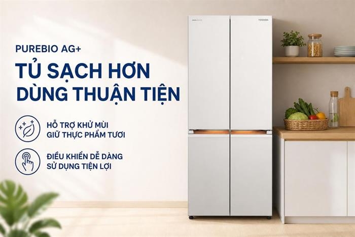 Tủ Lạnh Toshiba GR-RF681WI-PGV(D4) Inverter Multi Door 521L Sang trọng, bảo quản thực phẩm tối ưu