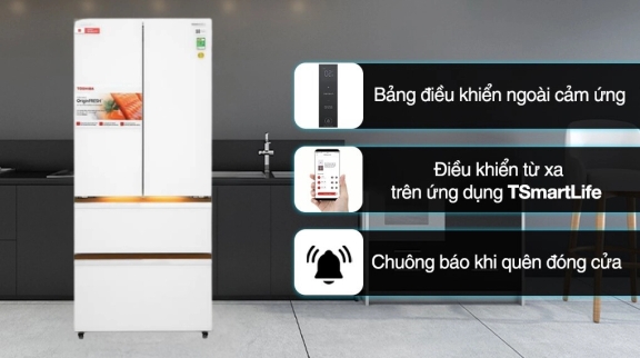 Tủ lạnh Toshiba GR-RF690WI-PGV(67) Inverter 533 Lít Thiết kế sang trọng, bảo quản thực phẩm tối ưu