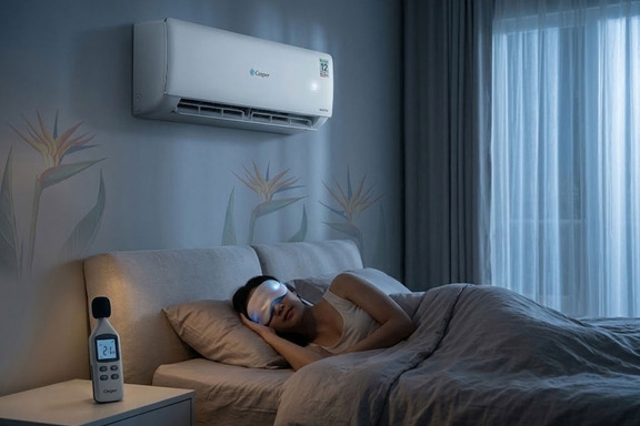 Đánh giá độ ồn điều hòa Casper 9000btu JC-09IU36, máy vận hành có êm khi ngủ đêm?