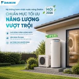 Máy nước nóng bơm nhiệt heat pump Daikin lắp gần phòng ngủ có ồn không?