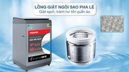 Máy giặt Toshiba AW-DK1300KV(SG) inverter 12Kg giặt sạch hiệu quả, vận hành êm ái
