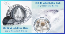Bubble Soak trên máy giặt Samsung 14kg WW14BB944DGBSV: Đánh bật vết bẩn cứng đầu